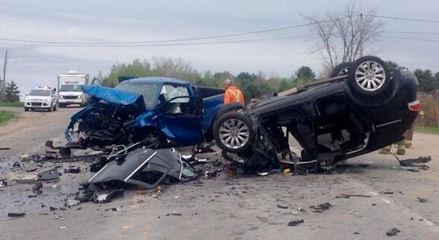 Two dead in Highway 148 crash (Photo credit: MRC Police)