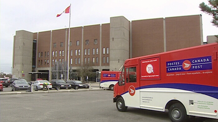 Canada Post processing plant on Industrial Drive