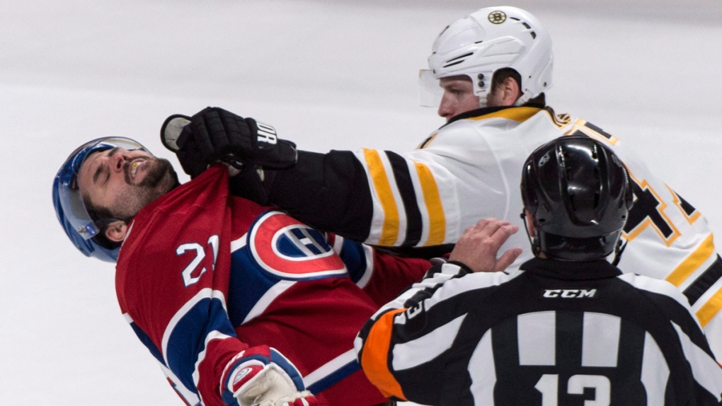Montreal Canadiens and Boston Bruins in action