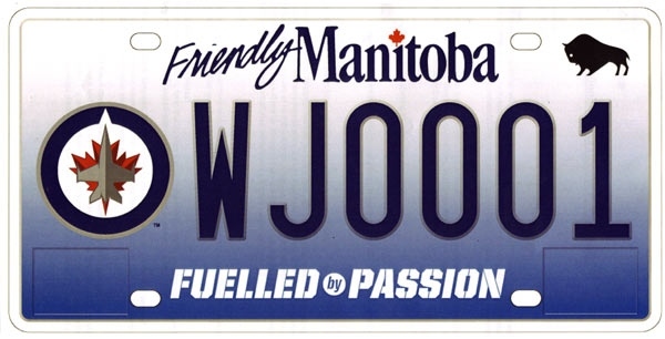 The Winnipeg Jets licence plates will cost $70 each. 