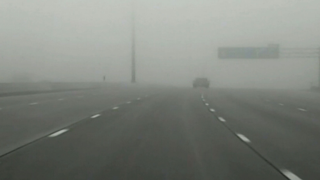 Highway fog file photo