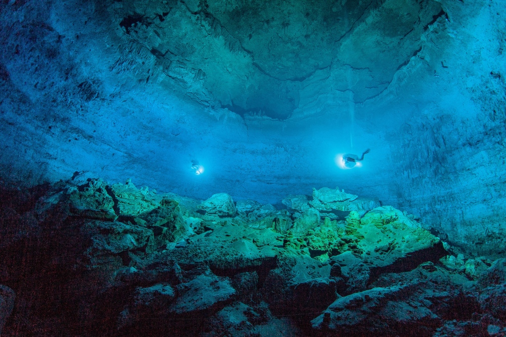 Hoyo Negro, an underwater cave in Mexico's Yucatan