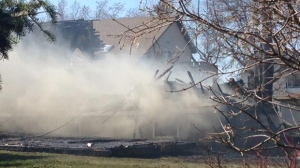 Fire crews were on scene at a church in the community southwest of Winnipeg on May 16, 2014.