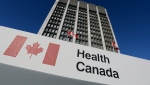 A sign is displayed in front of Health Canada's headquarters in Ottawa. (The Canadian Press/Sean Kilpatrick)