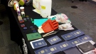 York Regional Police display items seized in a major anti-fraud operation. (CTV NEWS / Ashley Rowe)