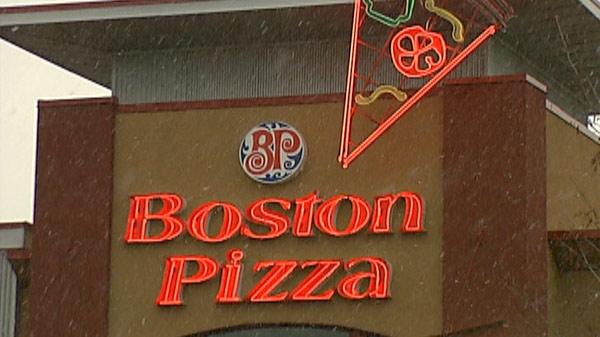 Boston Pizza Restaurant and Bar is seen on Gateway Park Drive in Kitchener, Ont. on Thursday, Nov. 17, 2011.