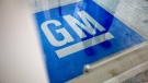 The logo for General Motors decorates the entrance at the site of a GM information technology center in Roswell, Ga., Thursday, Jan. 10, 2013. (AP / David Goldman)
