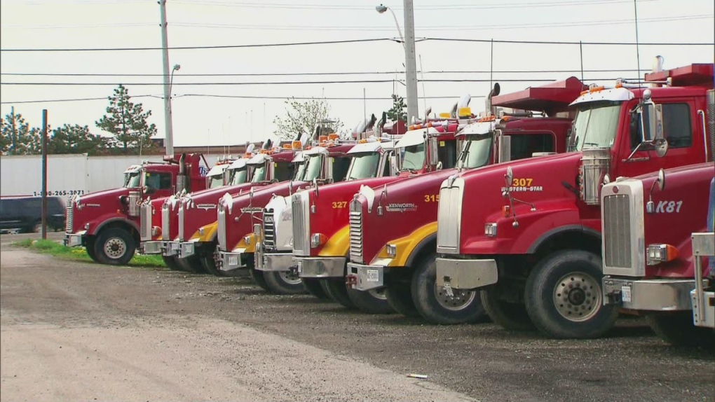 CTV Toronto: Dump truck drivers protesting