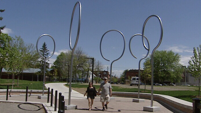 Originally designed as badminton rackets, these fixtures are now open to plenty of interpretation at Ottawa's Jack Purcell Park