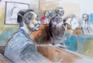 A court sketch shows suspect Chun Qi Jung. He is charged with first-degree murder in the death of 41-year-old Guang Hua Liu, whose body parts were discovered in Toronto and nearby Mississauga days after she vanished in 2012.