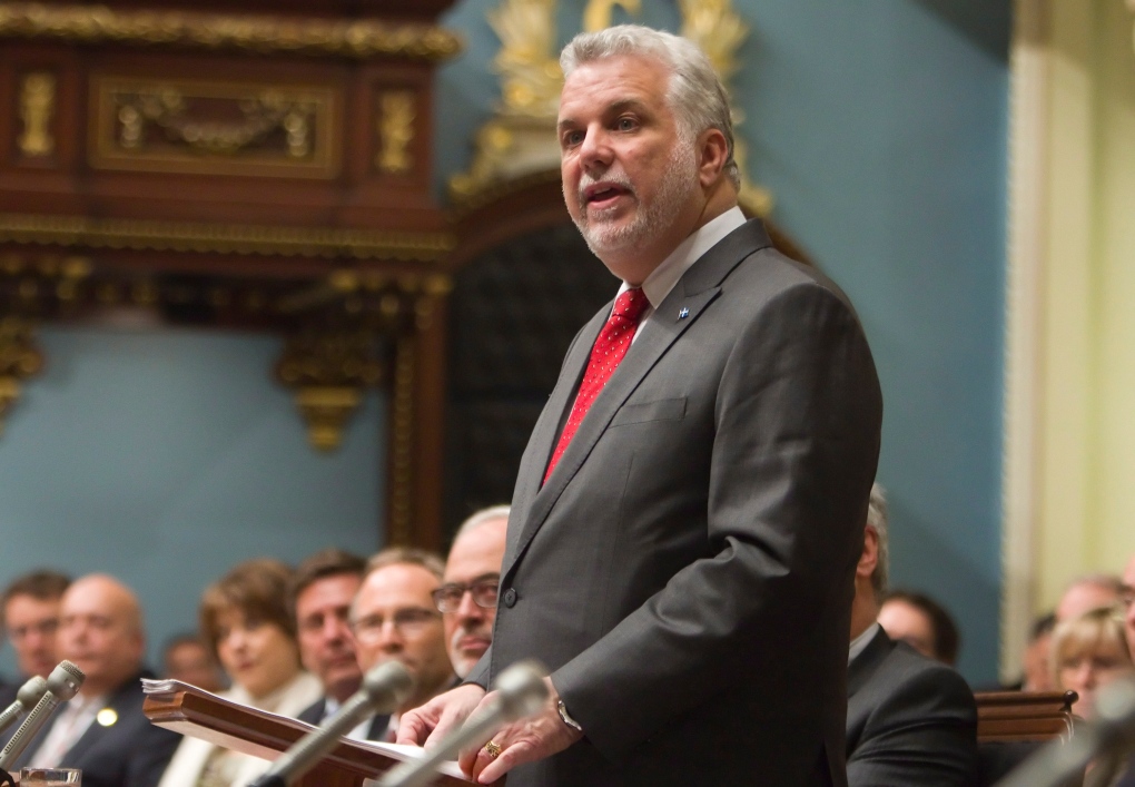 Couillard speaks at Quebec legislature