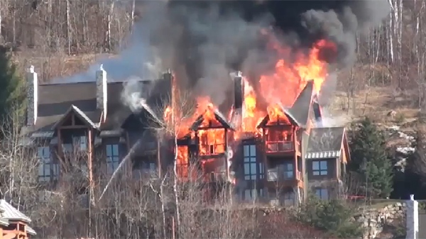 CTV Viewer Jeff Valin submitted this photo of a condo complex burning to the ground in Mt. Tremblant (Nov. 21, 2011)
