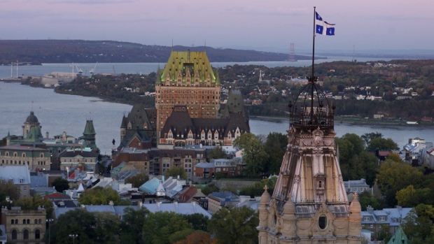 Skyline of old historic Quebec City