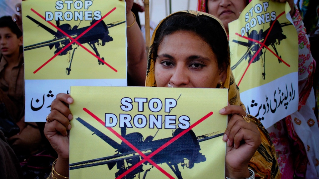 Pakistan stop drones protest