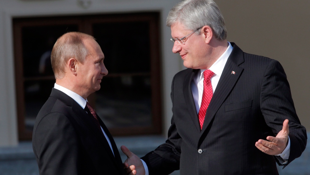 Putin and Harper in Russia, Sept. 2013