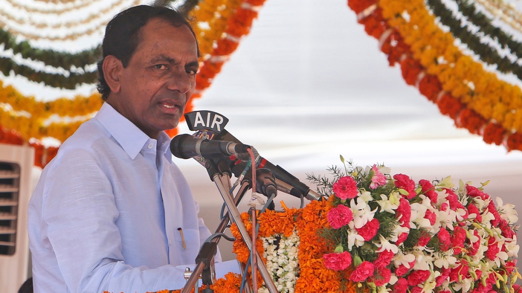 Telangana newly elected Chief Minister K.Chandrash