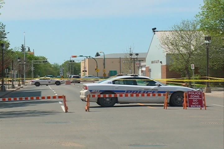 A stretch of First Avenue West in Prince Albert was blocked to traffic Sunday as police investigated an assault that sent a woman to hospital.