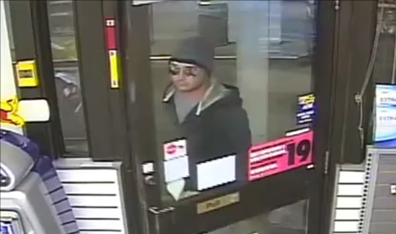 Windsor police released surveillance video of a suspect wanted in connection to a robbery at a west Windsor Esso Gas Station on Saturday, May 31, 2014. (Windsor Police Service)