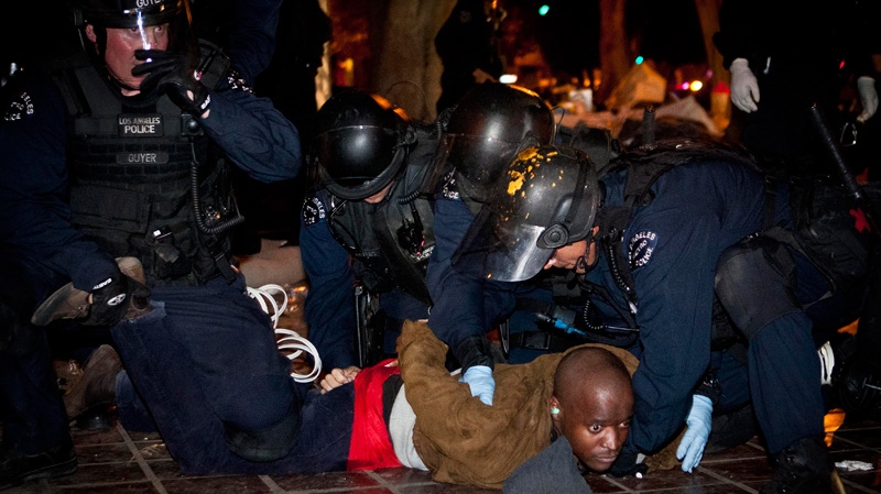 police make arrests at occupy camp in la