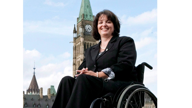 Quebec NDP MP Manon Perreault is shown on Parliame