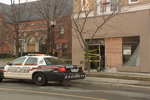 An early morning fire startled residents in the Eaton's Loft in downtown Kitchener, December 1, 2011.