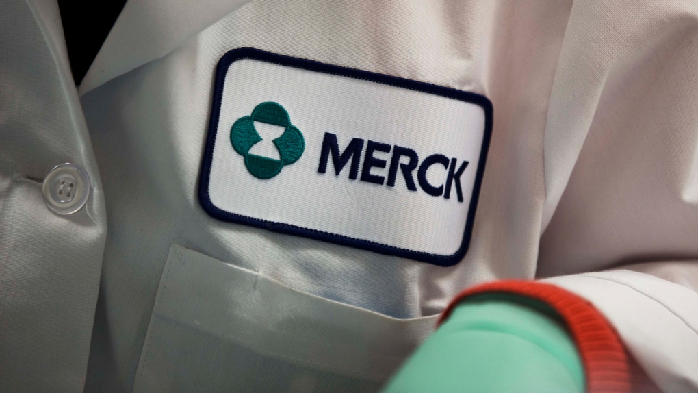 Merck logo on a scientist's lab coat