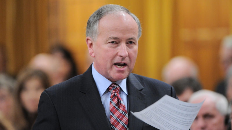 Minister of Justice Rob Nicholson stands during question period in the House of Commons on Parliament Hill in Ottawa on Thursday, December 1, 2011.
