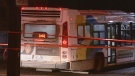 A five-year-old girl was struck by this bus near Honore-Beaugrand metro.