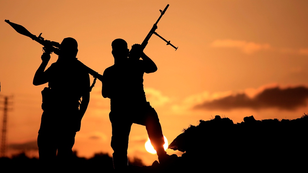 Mujahideen Brigades militants in Gaza City
