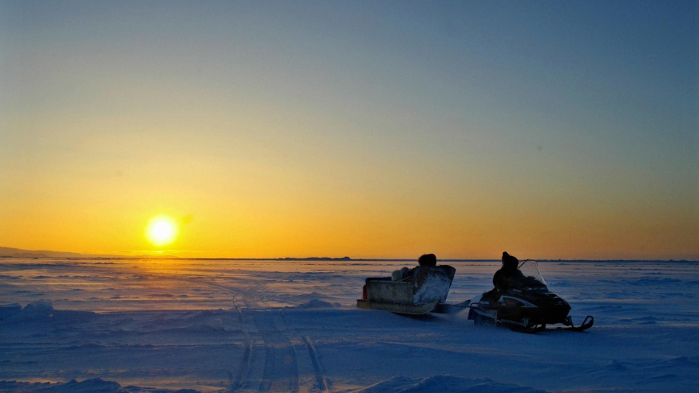 Inuit hunter on Frobisher Bay, Nunavut