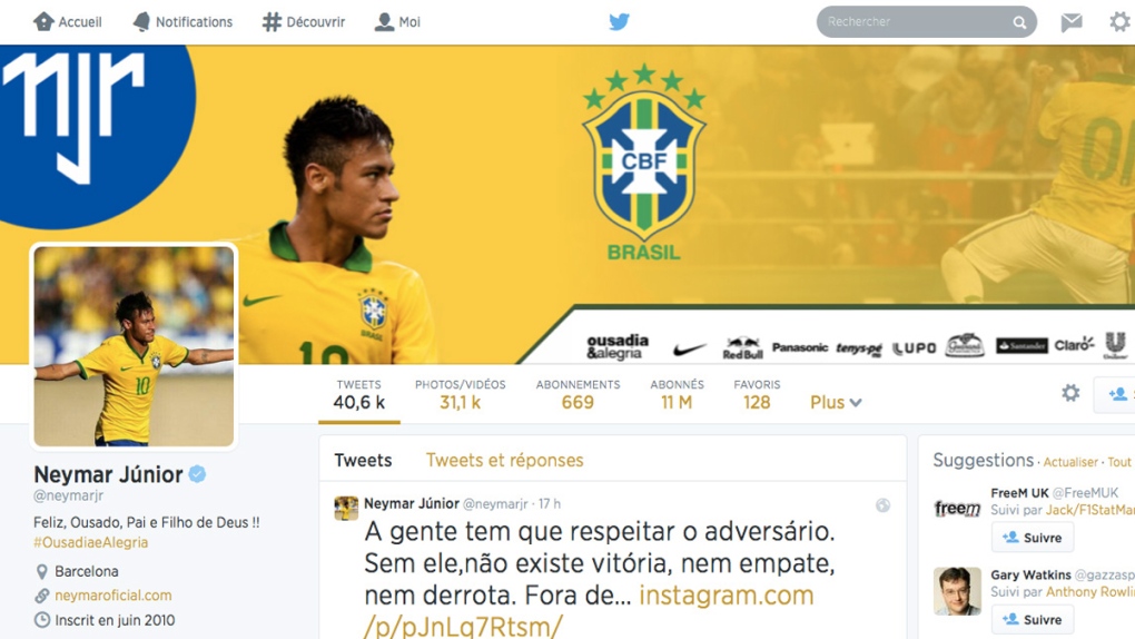 Neymar's Twitter