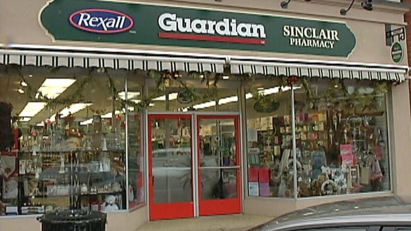 A man has been arrested in connection with a robbery at this drug store in Stratford, Ont. on Sunday, Dec. 4, 2011.