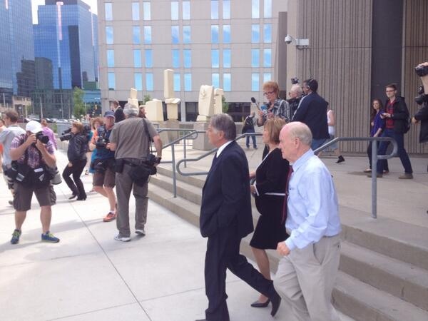 London Mayor Joe Fontana leaves superior court after being found guilty of fraud, forgery and breach of trust in London, Ont. on Friday, June 13, 2014. (Tara Overholt/ CTV London)