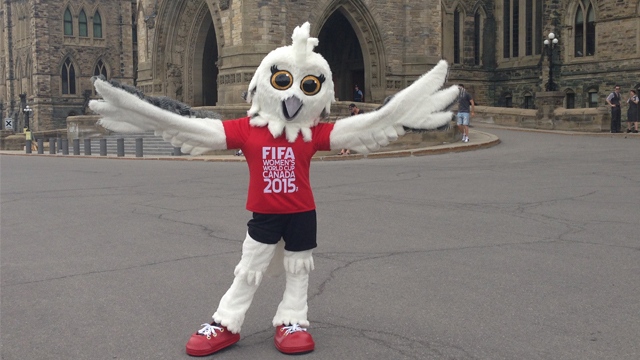 Shuéme is Canada's mascot for the FIFA Women's World Cup to be hosted in 2015 across the country. (Photo: Tyler Fleming/CTV Ottawa)