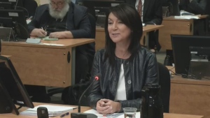 Nathalie Normandeau testifies at the Charbonneau commission into corruption on Wednesday June 18, 2014