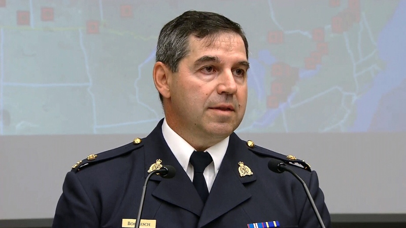 RCMP Insp. Bob Resch speaks during a press conference in Halifax, Thursday, June 19, 2014.