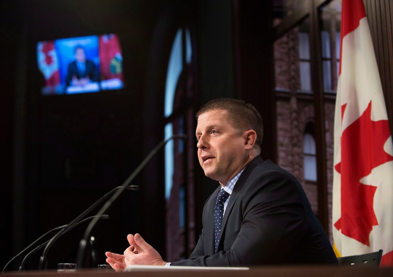 Ontario Ombudsman Andre Marin speaks at a news conference in Toronto on Tuesday, Feb. 4, 2014. (THE CANADIAN PRESS/Aaron Vincent Elkaim)