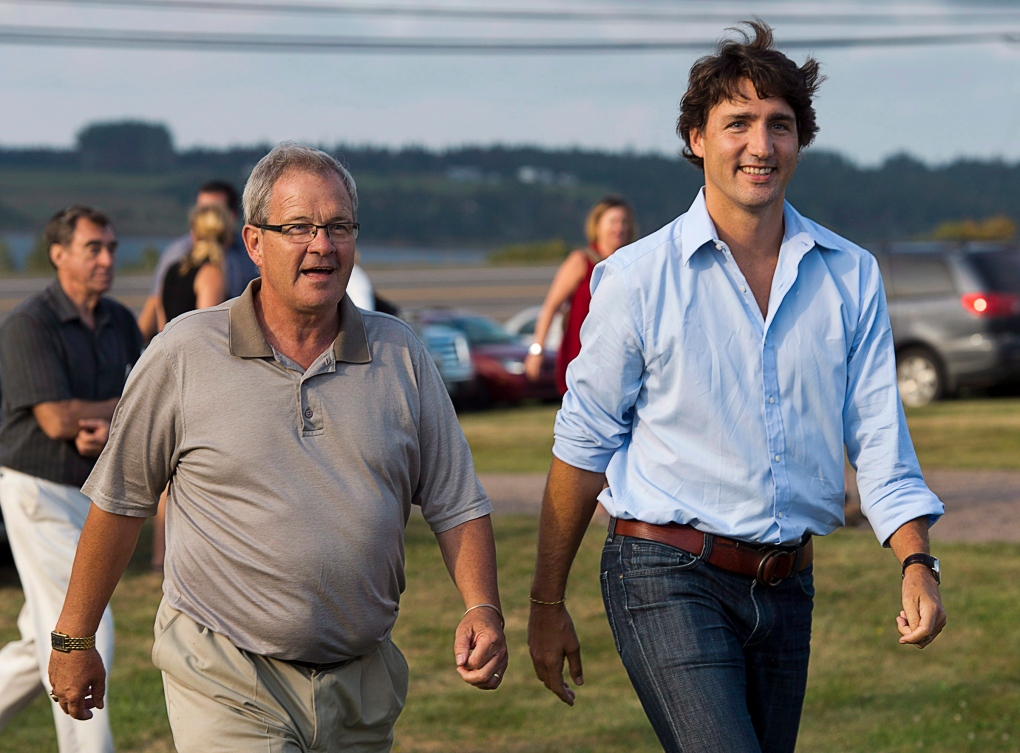 Justin Trudeau and Lawrence MacAulay