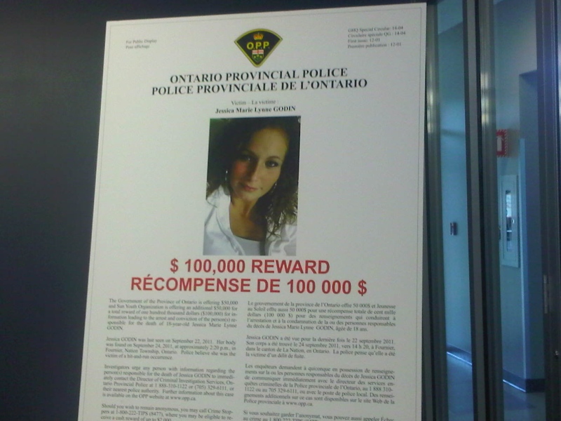 The cash reward in the fatal hit-and-run case of 18-year-old Jessica Godin has been doubled to $100,000.