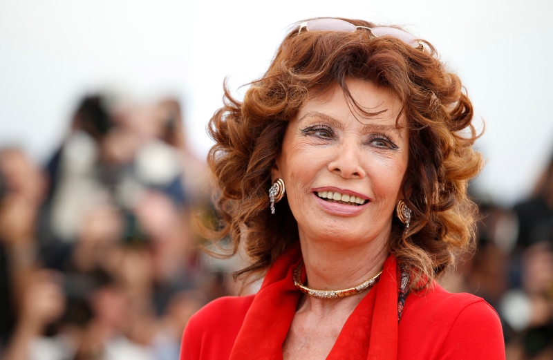 Sophia Loren at the 67th international film festival, Cannes, southern France,  May 21, 2014. (AP Photo/Alastair Grant, File)