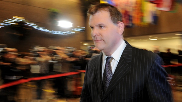 Minister of Foreign Affairs John Baird leaves after delivering a statement regarding the situation in Syria in Ottawa on Thursday, Dec. 15, 2011. (Sean Kilpatrick / THE CANADIAN PRESS)