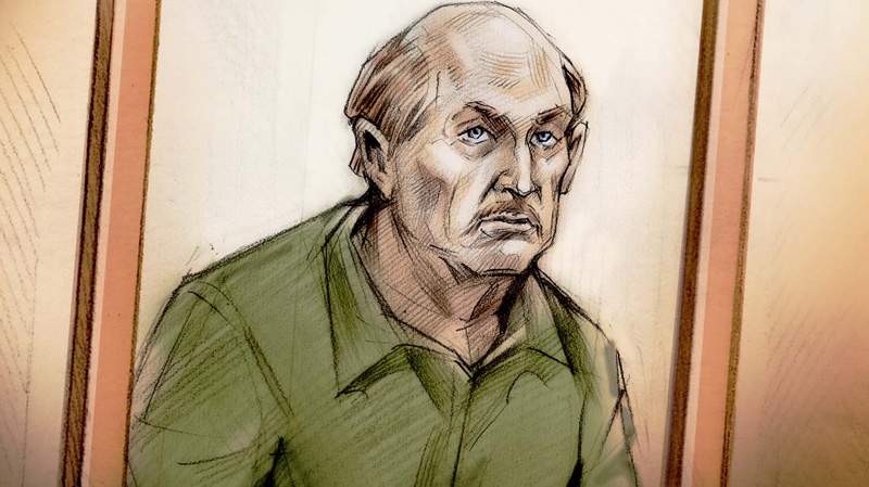 Ernest William Westergard is shown in this court sketch on Friday, Dec. 16, 2011.