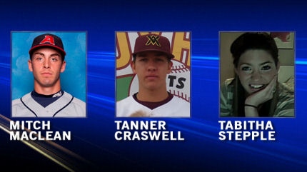 Mitch Maclean, Tanner Craswell and Tabitha Stepple were killed in a shooting on Highway 2 north of Claresholm, Alberta.