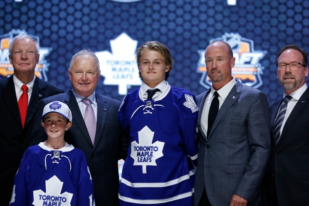 William Nylander stands with Toronto Maple Leafs