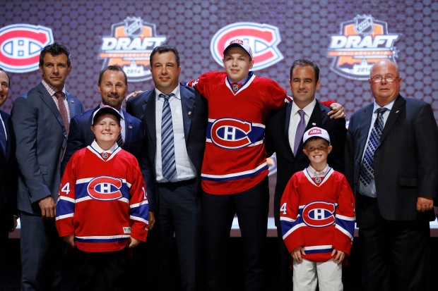 Nikita Scherbak stands with Montreal Canadiens