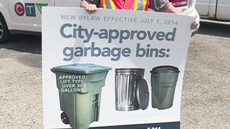 Hard-sided garbage bins approved in Windsor,Ont. (CTV Windsor) 