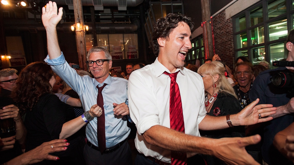 Justin Trudeau and Adam Vaughan in Toronto