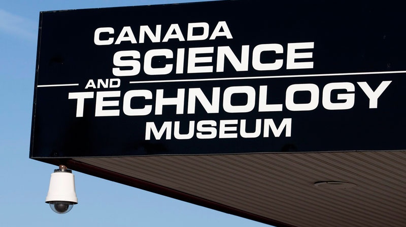 The sign for the Canada Science and Technology museum in Ottawa is seen on Friday, November 12, 2010. (Pawel Dwulit / THE CANADIAN PRESS)
