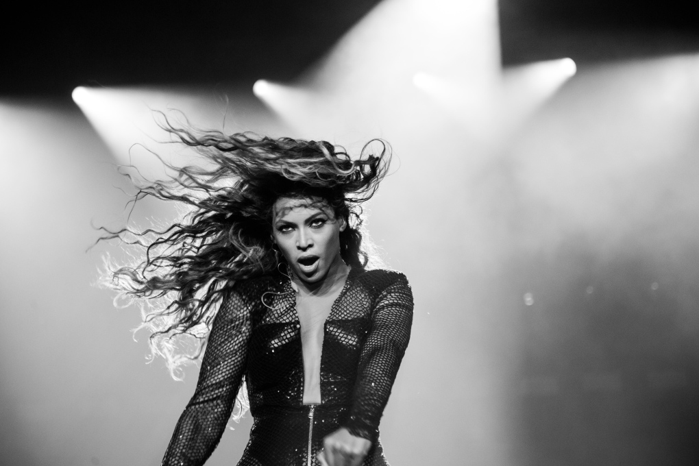 Beyonce performs during On The Run tour with Jay Z