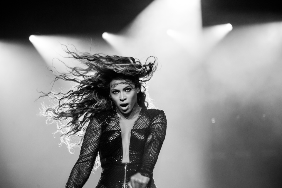 Beyonce performs during On The Run tour with Jay Z